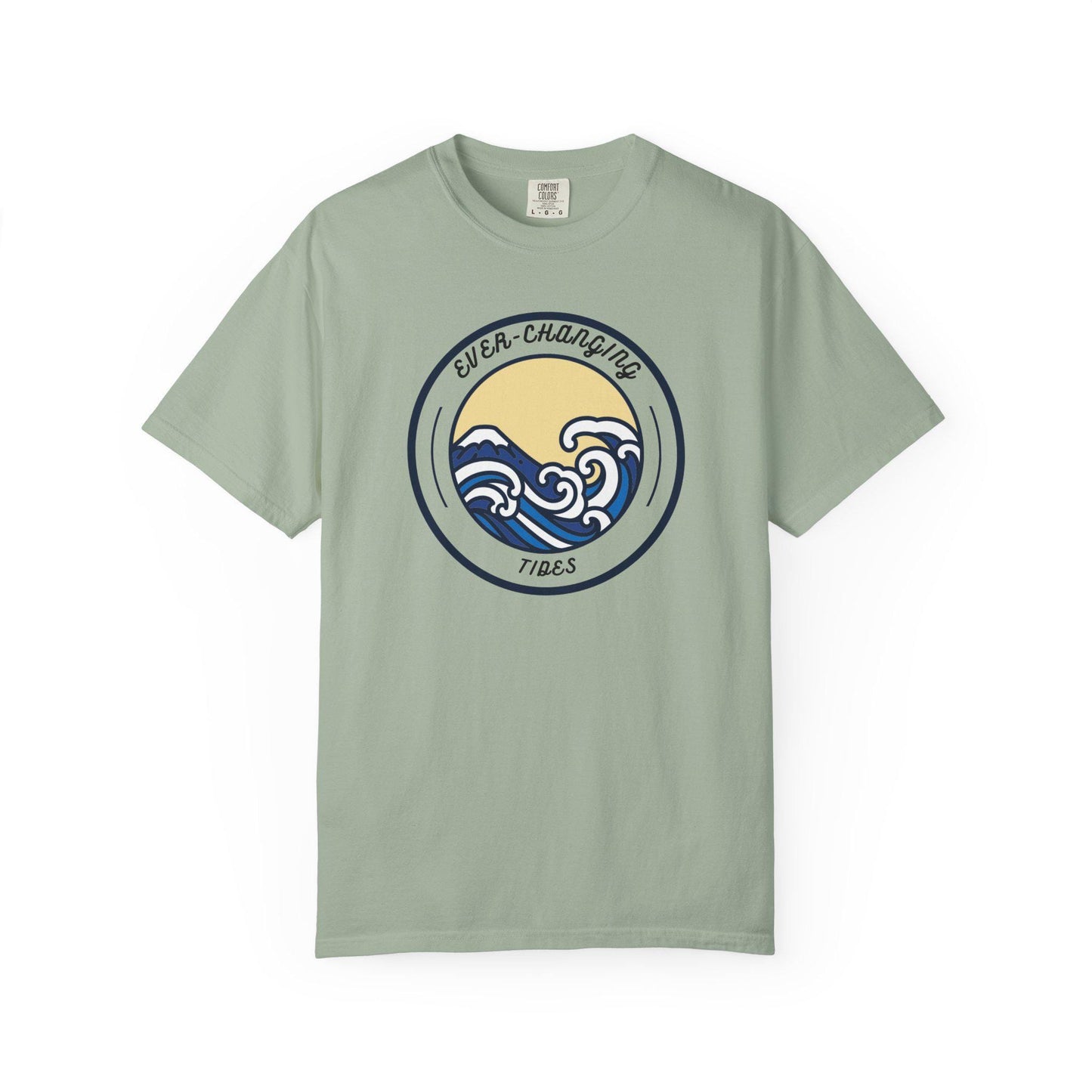 Ever Changing Waves T-shirt | Nautical Ocean Wave Sunrise Design