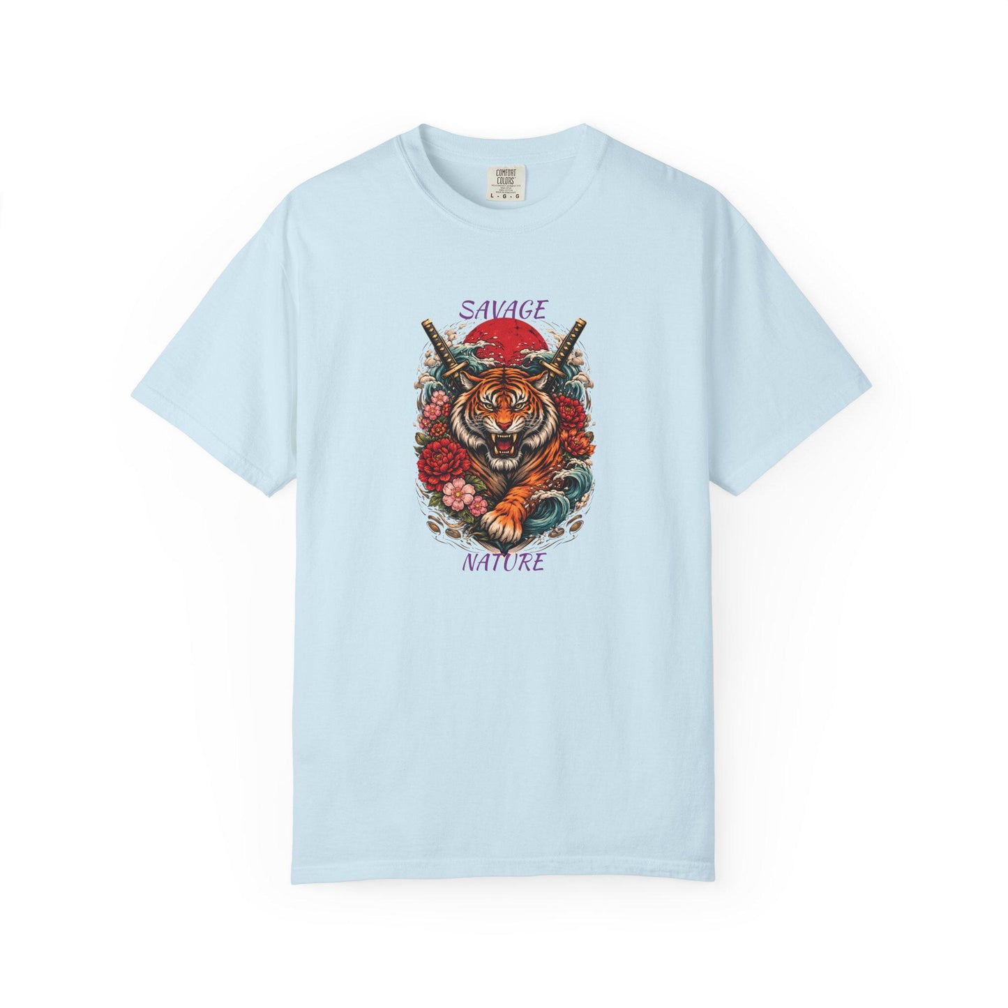 Savage Nature Tiger T-Shirt  Floral Tiger Graphic Tee
