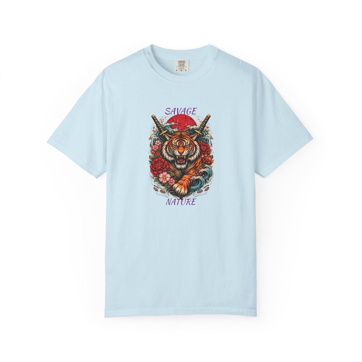 Savage Nature Tiger T Shirt  Floral Tiger Graphic Tee