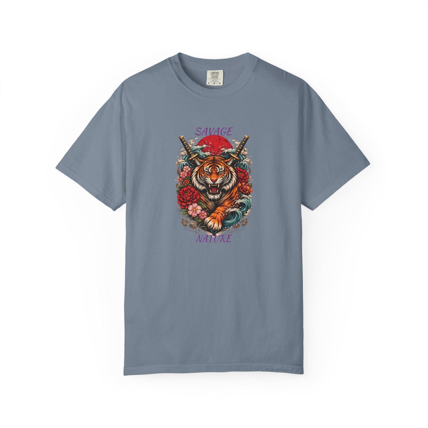 Savage Nature Tiger T Shirt  Floral Tiger Graphic Tee