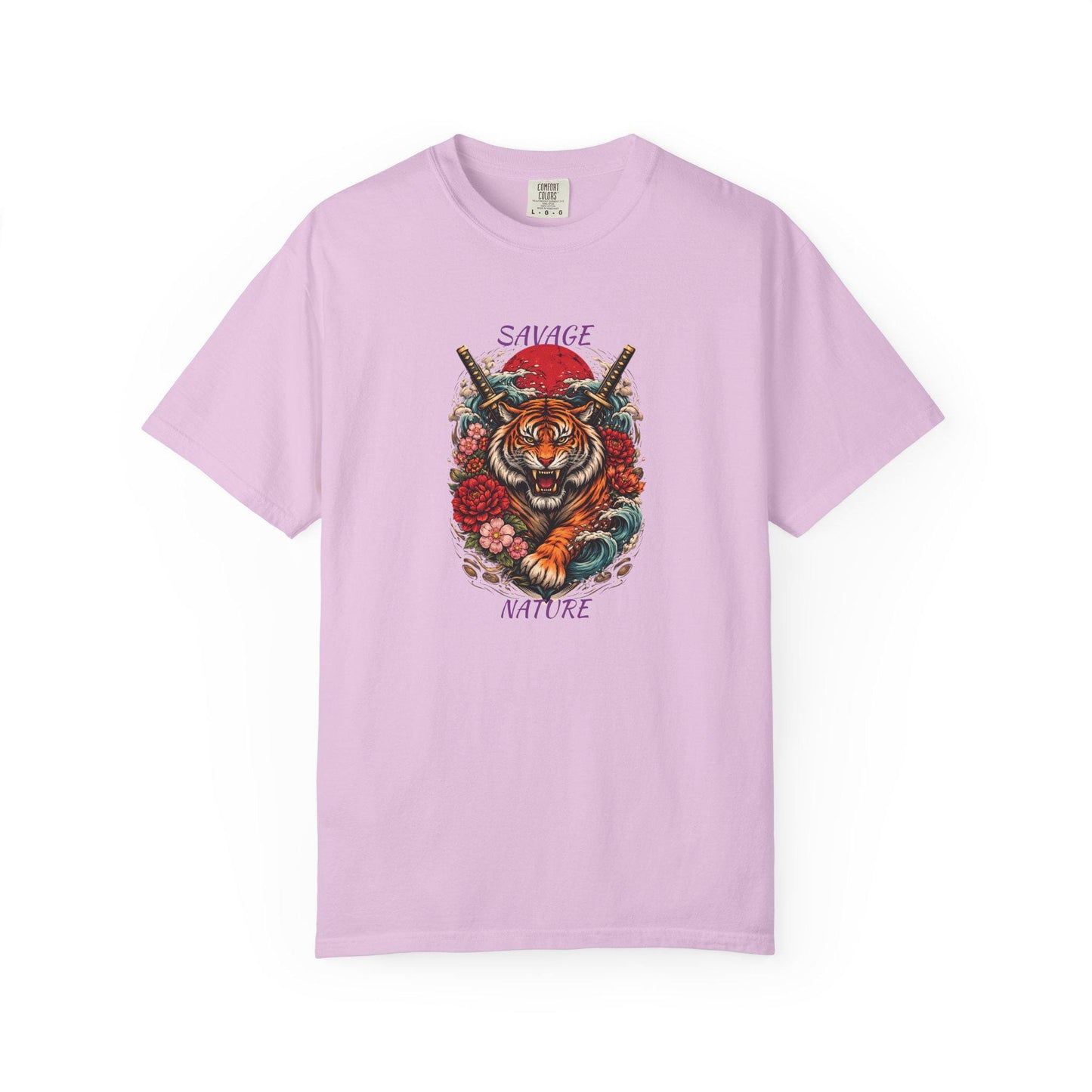 Savage Nature Tiger T Shirt  Floral Tiger Graphic Tee