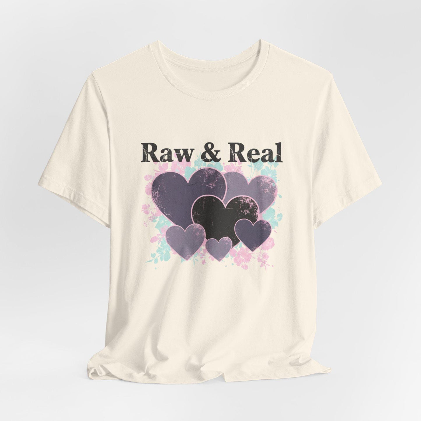 Raw & Real Grunge Heart Tee | distressed punk heart design
