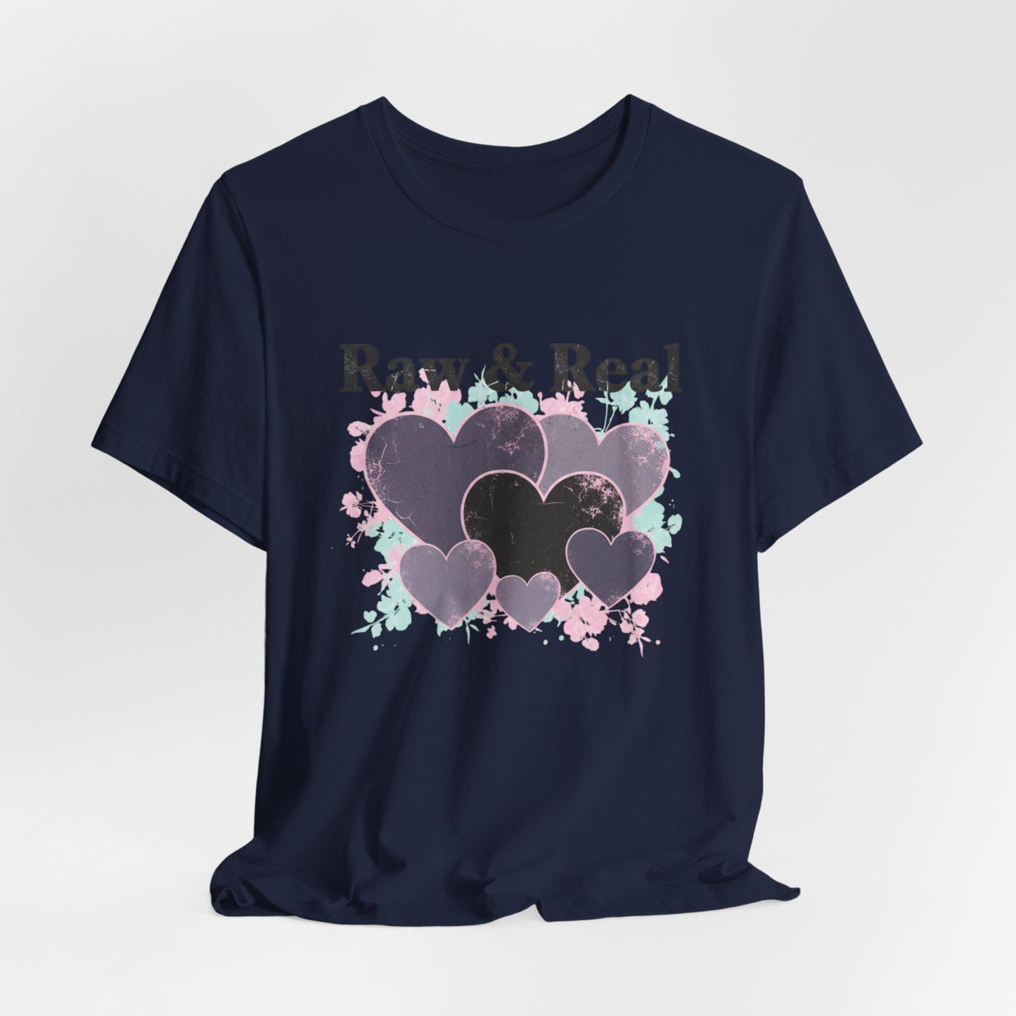 Raw & Real Grunge Heart Tee | distressed punk heart design