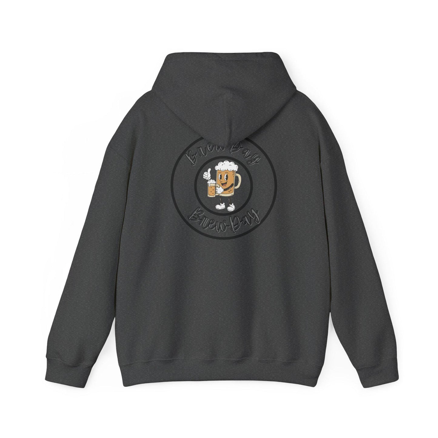 Hoodie - 'Brew Day Brew Day' Coffee Mug Cartoon Logo Sweatshirt